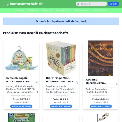 Screenshot buchpatenschaft.de