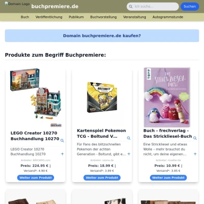 Screenshot buchpremiere.de