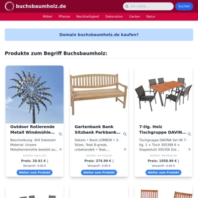 Screenshot buchsbaumholz.de