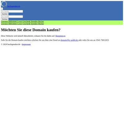 Screenshot buchspenden.de