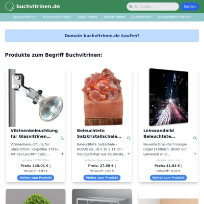 Screenshot buchvitrinen.de