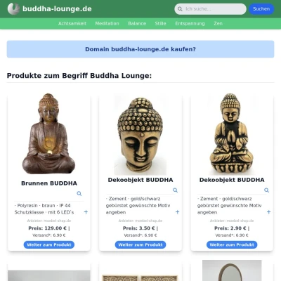 Screenshot buddha-lounge.de