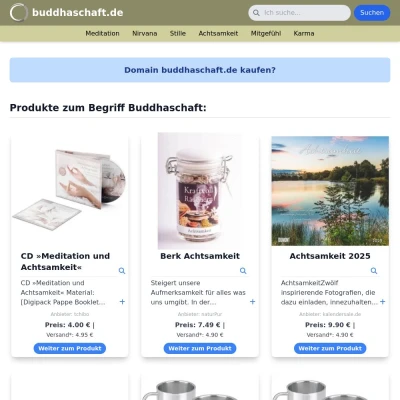 Screenshot buddhaschaft.de
