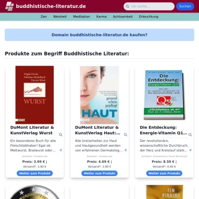 Screenshot buddhistische-literatur.de