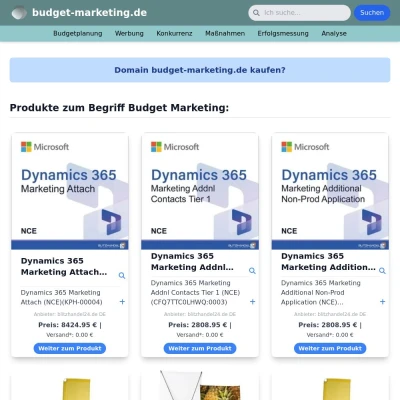 Screenshot budget-marketing.de