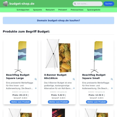 Screenshot budget-shop.de