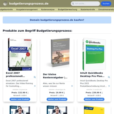 Screenshot budgetierungsprozess.de