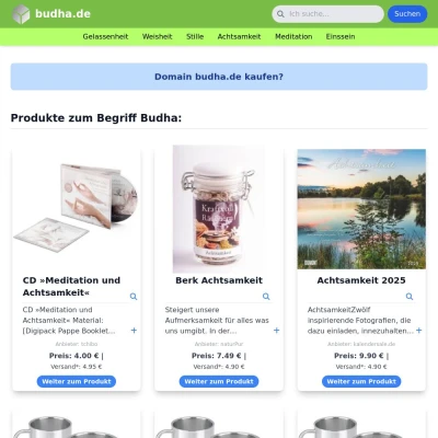 Screenshot budha.de