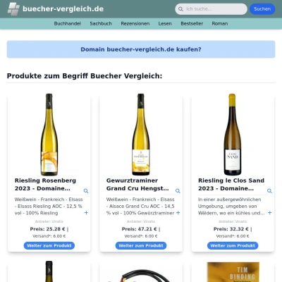 Screenshot buecher-vergleich.de
