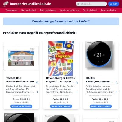 Screenshot buergerfreundlichkeit.de