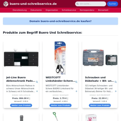 Screenshot buero-und-schreibservice.de