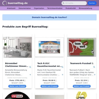 Screenshot bueroalltag.de