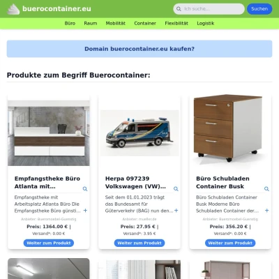 Screenshot buerocontainer.eu