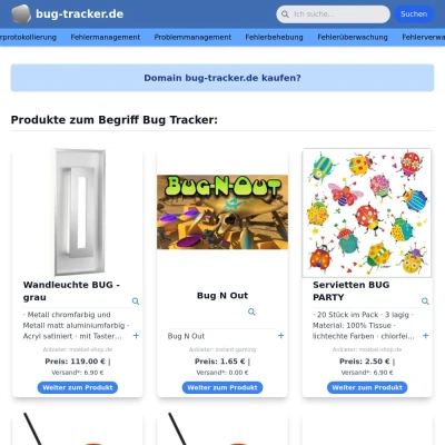 Screenshot bug-tracker.de