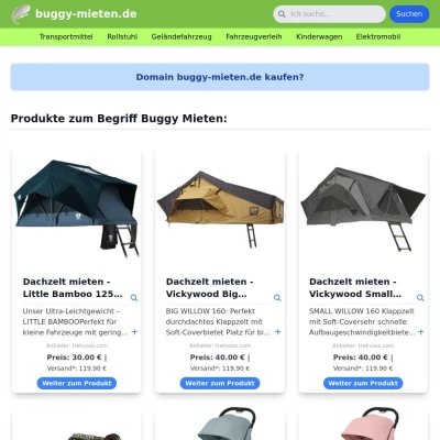 Screenshot buggy-mieten.de