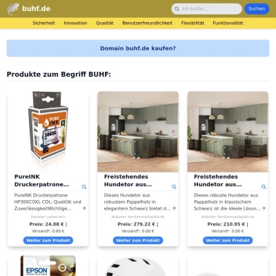 Screenshot buhf.de