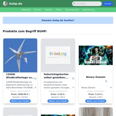 Screenshot buhp.de