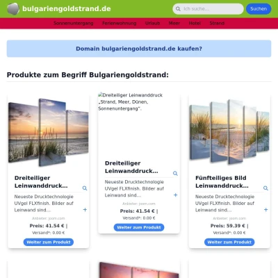 Screenshot bulgariengoldstrand.de