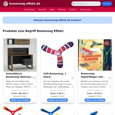 Screenshot bumerang-effekt.de