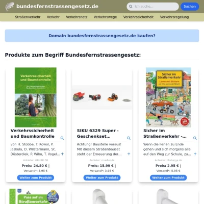 Screenshot bundesfernstrassengesetz.de