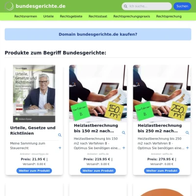 Screenshot bundesgerichte.de