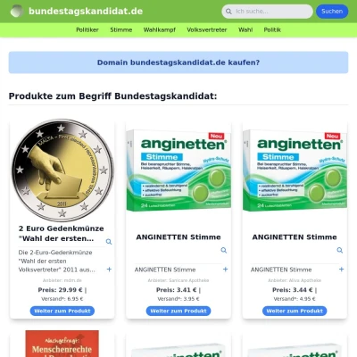 Screenshot bundestagskandidat.de