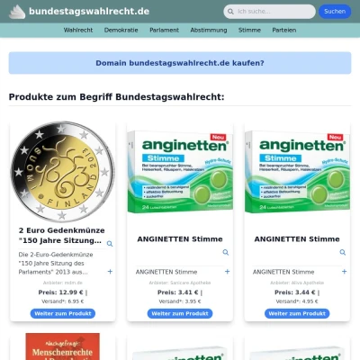Screenshot bundestagswahlrecht.de