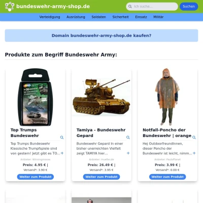 Screenshot bundeswehr-army-shop.de