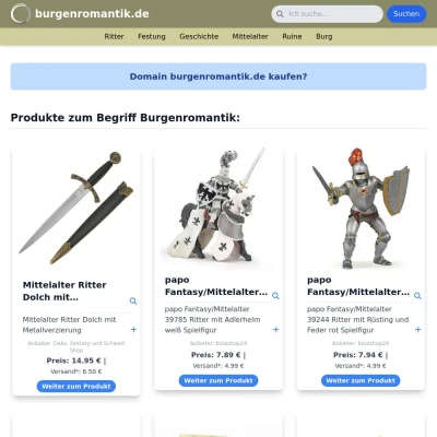 Screenshot burgenromantik.de
