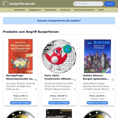 Screenshot burgerforum.de