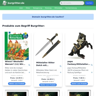Screenshot burgritter.de
