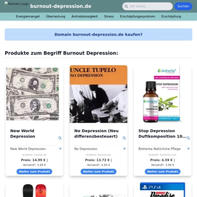 Screenshot burnout-depression.de
