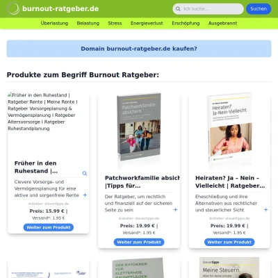 Screenshot burnout-ratgeber.de