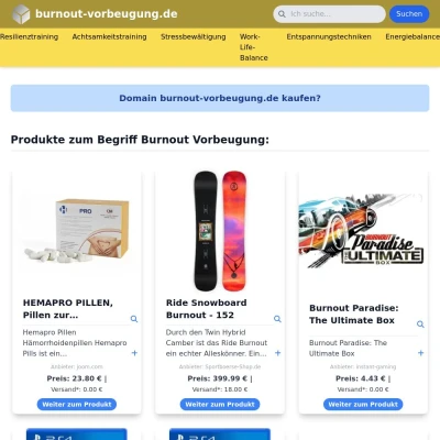 Screenshot burnout-vorbeugung.de