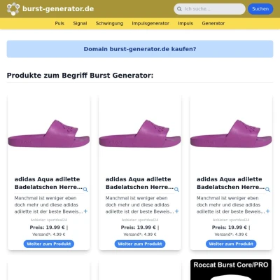 Screenshot burst-generator.de