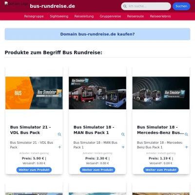 Screenshot bus-rundreise.de