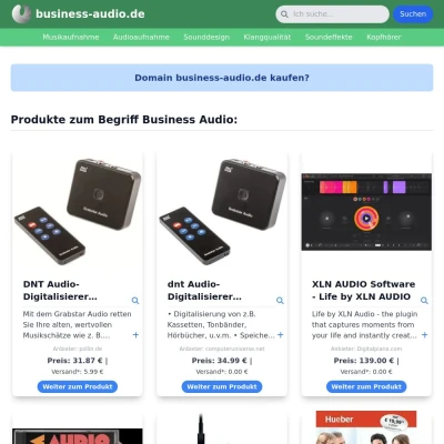 Screenshot business-audio.de