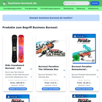 Screenshot business-burnout.de