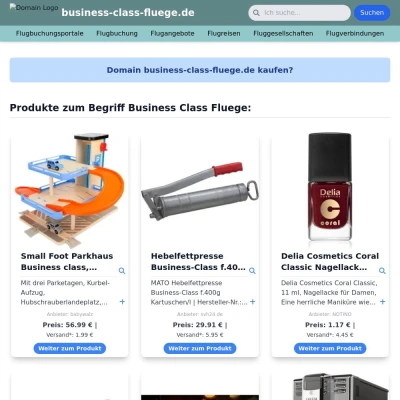 Screenshot business-class-fluege.de