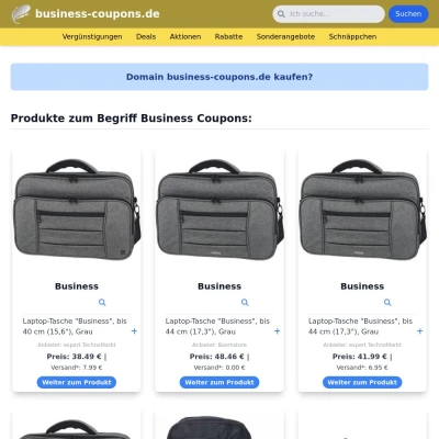 Screenshot business-coupons.de