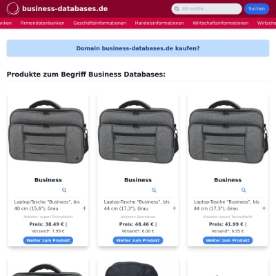 Screenshot business-databases.de