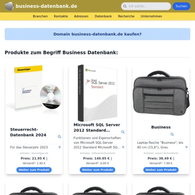 Screenshot business-datenbank.de