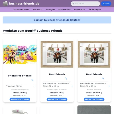 Screenshot business-friends.de