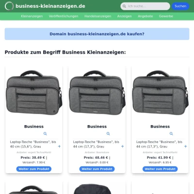 Screenshot business-kleinanzeigen.de