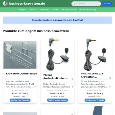 Screenshot business-krawatten.de