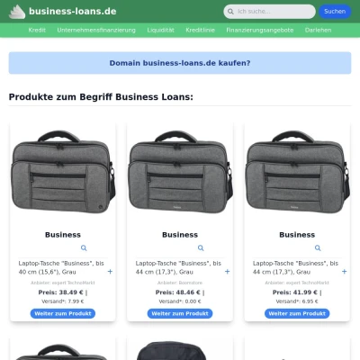 Screenshot business-loans.de