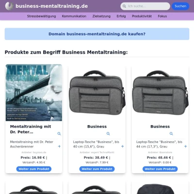 Screenshot business-mentaltraining.de