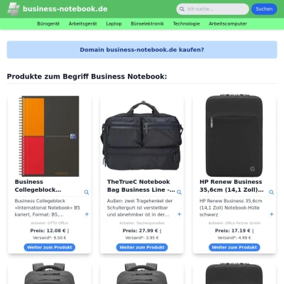 Screenshot business-notebook.de