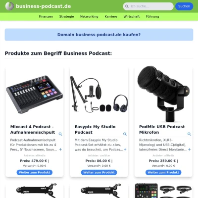 Screenshot business-podcast.de