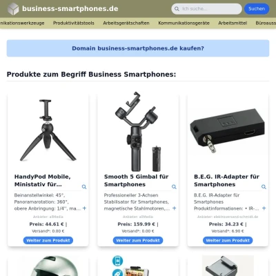 Screenshot business-smartphones.de